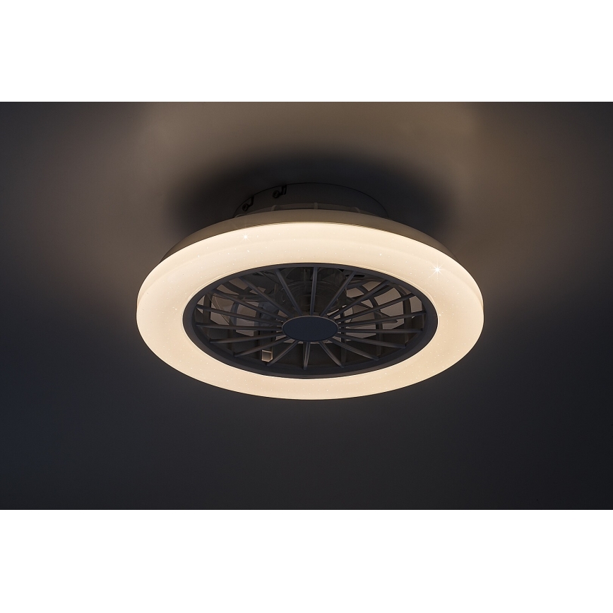 Rabalux - LED Dæmpbar loftlampe med ventilator LED/24W/230V 3000-6500K + fjernbetjening