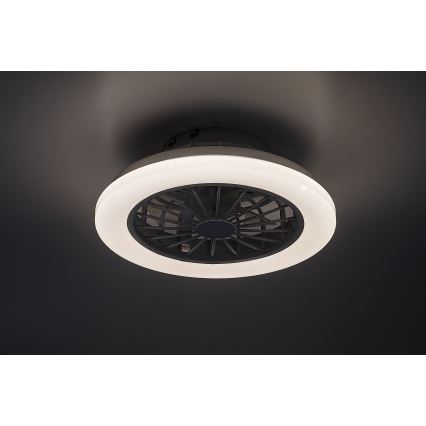 Rabalux - LED Dæmpbar loftlampe med ventilator LED/24W/230V 3000-6500K + fjernbetjening