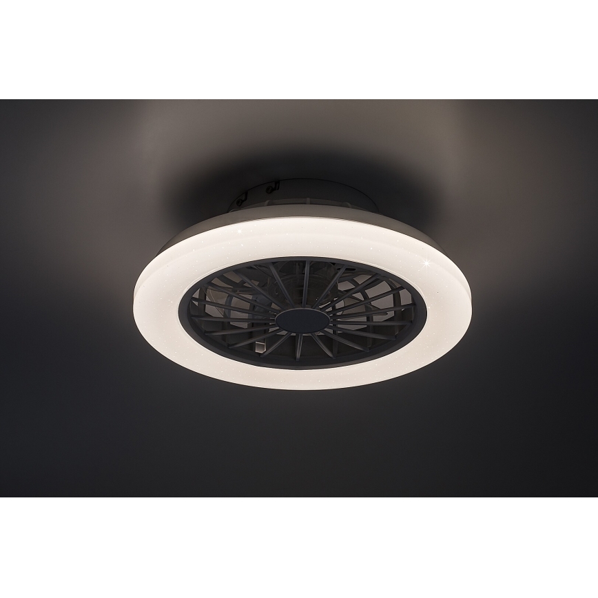 Rabalux - LED Dæmpbar loftlampe med ventilator LED/24W/230V 3000-6500K + fjernbetjening