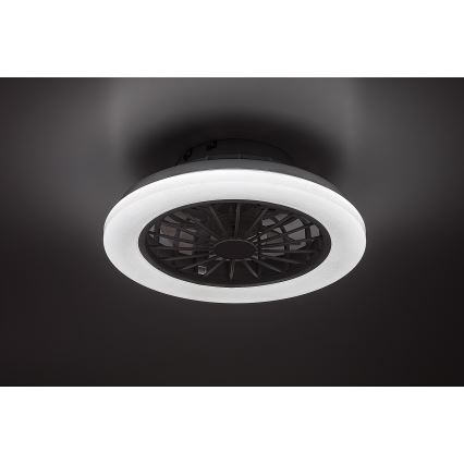 Rabalux - LED Dæmpbar loftlampe med ventilator LED/24W/230V 3000-6500K + fjernbetjening