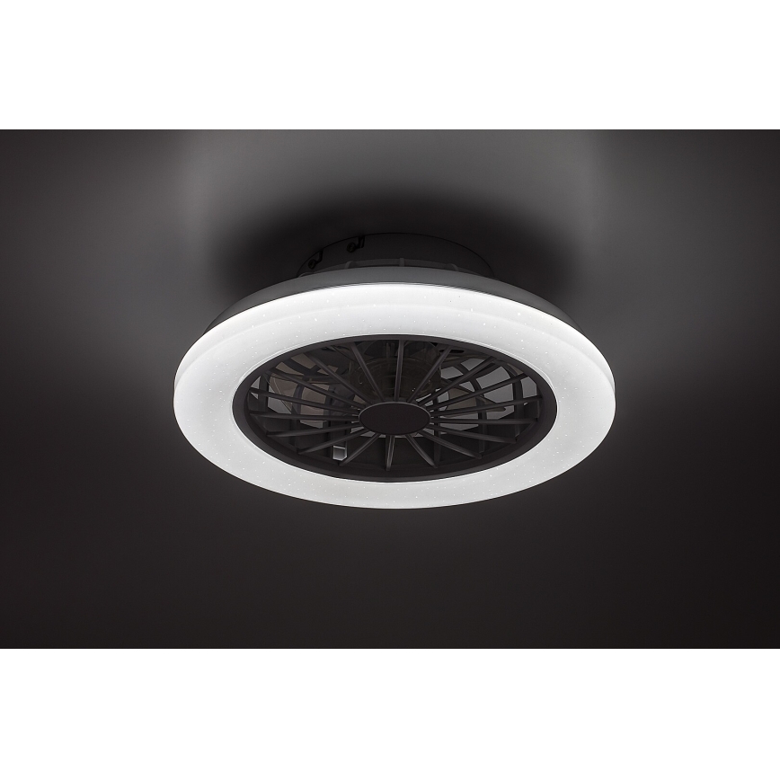 Rabalux - LED Dæmpbar loftlampe med ventilator LED/24W/230V 3000-6500K + fjernbetjening