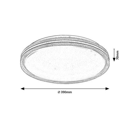 Rabalux - Dæmpbar LED-loftlampe LED/34W/230V 3000-6500K Ø39 cm + fjernbetjening