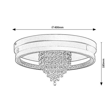Rabalux - LED-loftlampe LED/30W/230V 3000/3500/4000K Ø 40 cm