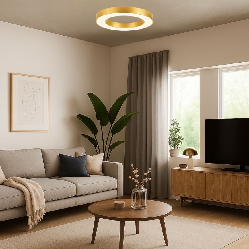 Rabalux - LED loftlampe LED/24W/230V 3000/4000/6500K Ø 40 cm guldfarvet