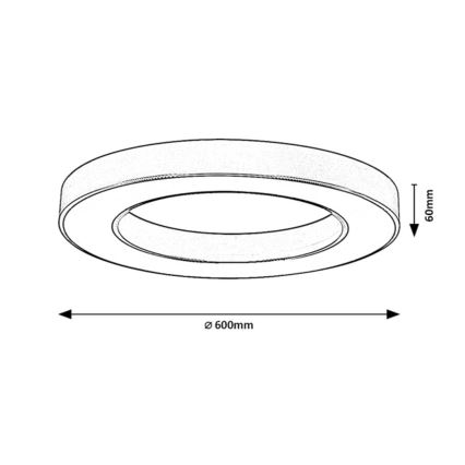 Rabalux - Dæmpbar LED-loftlampe LED/45W/230V 3000-6500K Ø 60 cm, guld, inkl. fjernbetjening