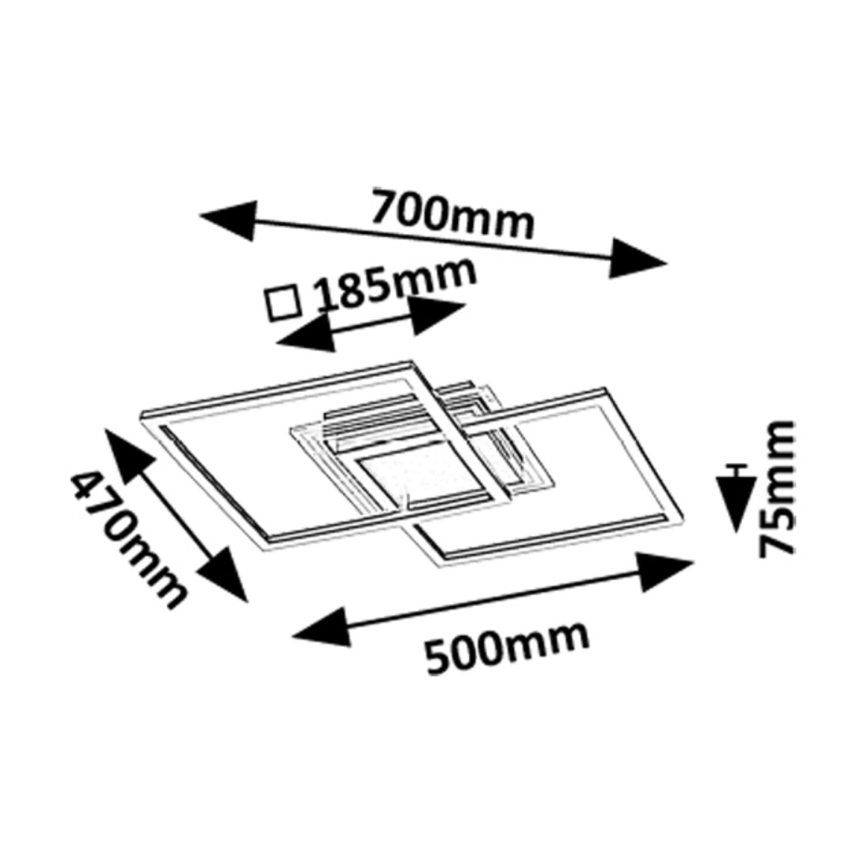 Rabalux - LED loftlampe LED/28W/230V 3000K
