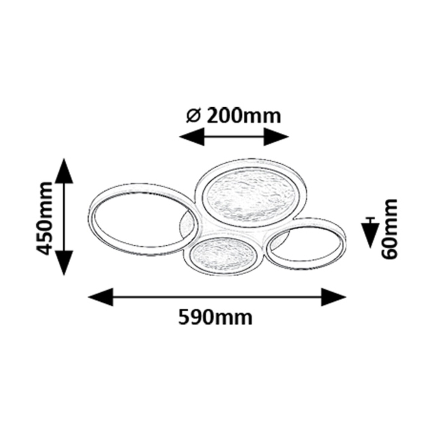 Rabalux - LED loftlampe dæmpbar LED/40W/230V 3000-6500K + fjernbetjening