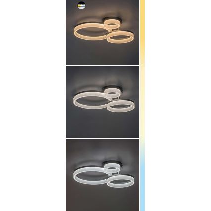 Rabalux - LED loftarmatur LED/24W/230V 3000/4000/6500K 38x51 cm mat krom