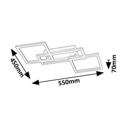 Rabalux - LED loftlampe dæmpbar LED/40W/230V 3000-6500K + fjernbetjening