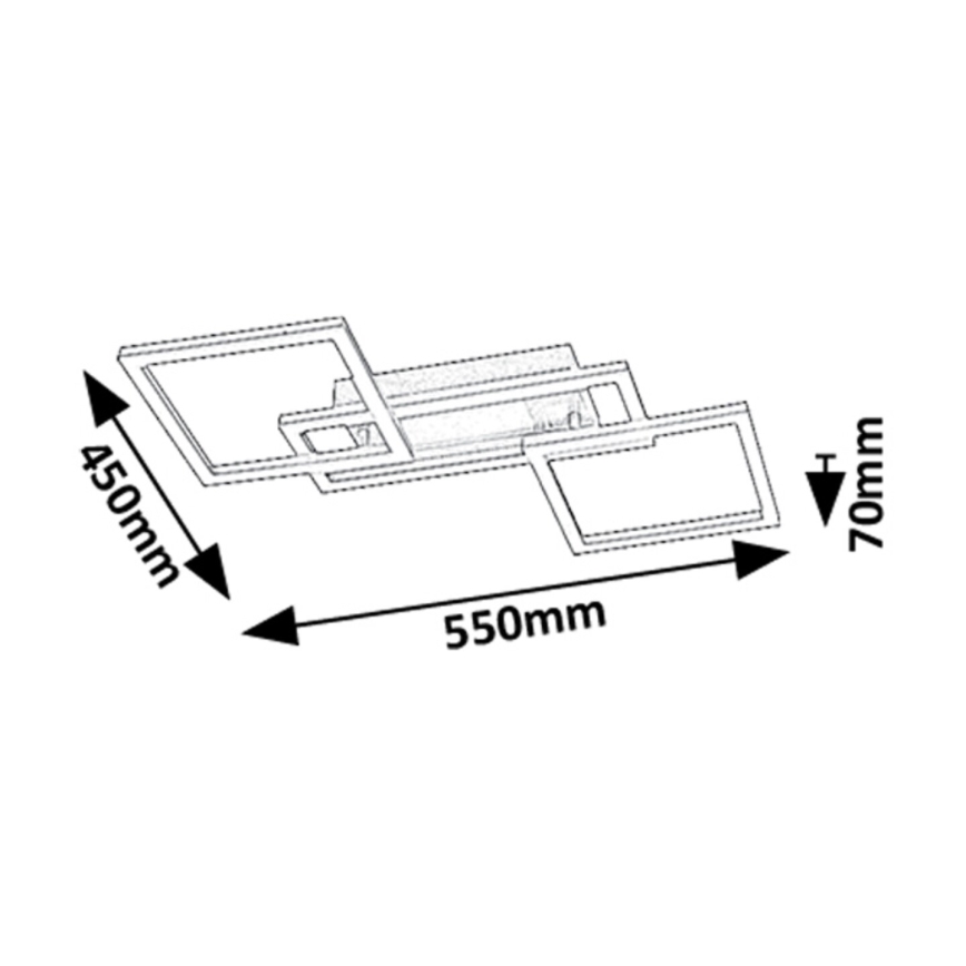 Rabalux - LED loftlampe dæmpbar LED/40W/230V 3000-6500K + fjernbetjening