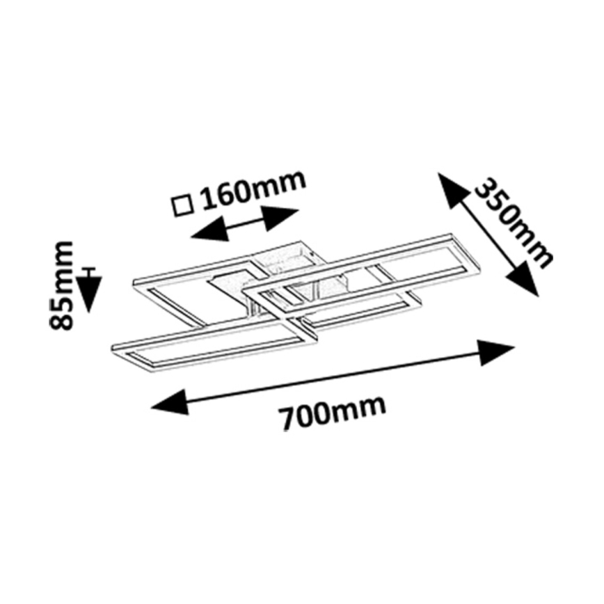 Rabalux - LED loftlampe dæmpbar LED/40W/230V 3000-6500K + fjernbetjening