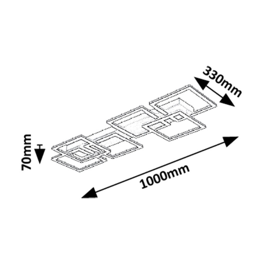 Rabalux - LED dæmpbar loftlampe LED/40W/230V 3000-6500K 33x100 cm + fjernbetjening