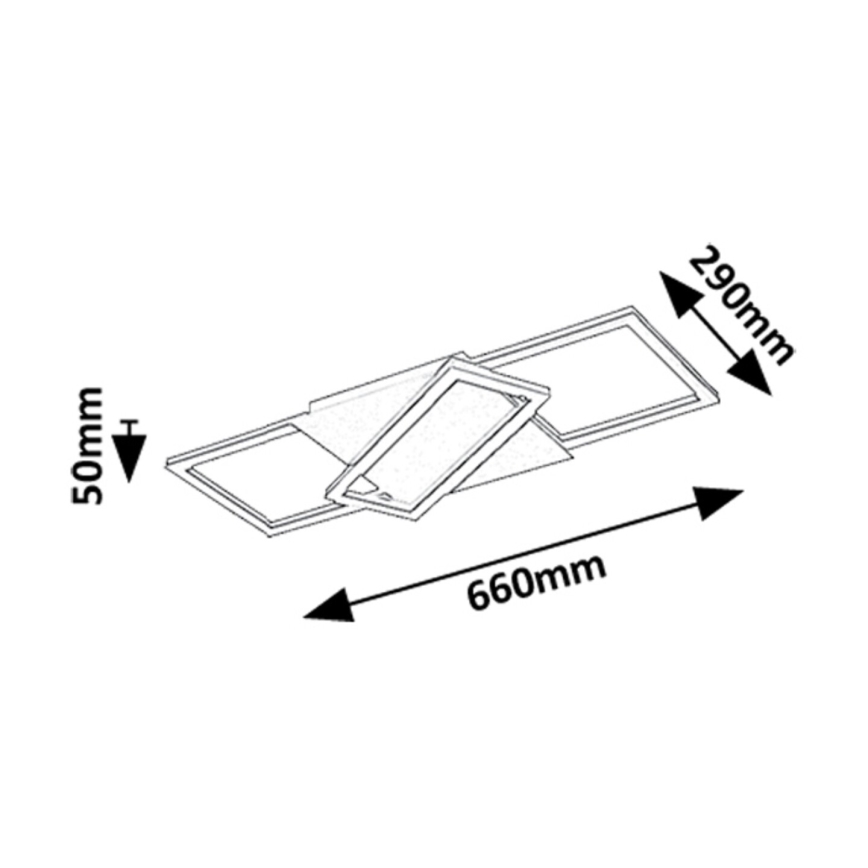 Rabalux - LED dæmpbar loftlampe LED/40W/230V 3000-6500K 29x66 cm + fjernbetjening
