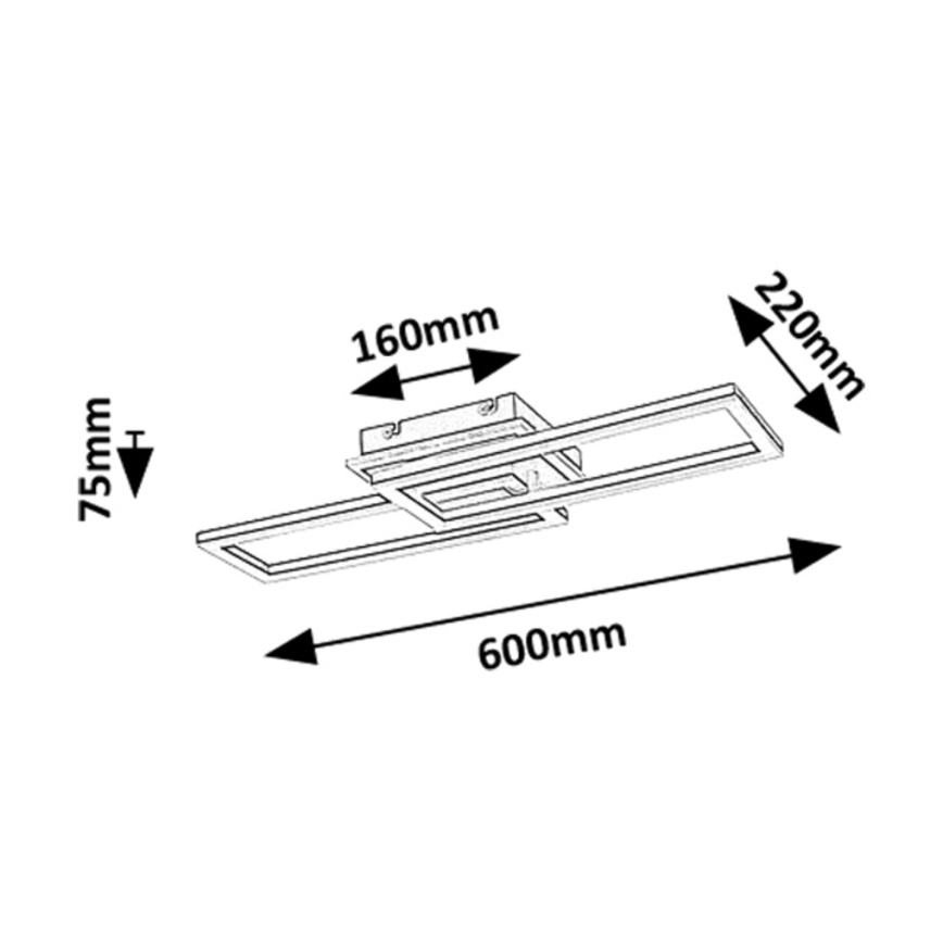 Rabalux - Dæmpbar LED-loftlampe LED/30W/230V 3000-6500K + fjernbetjening længde 60 cm