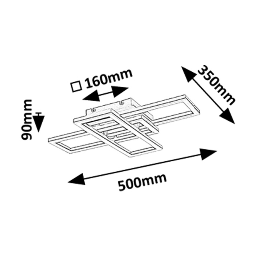 Rabalux - LED loftlampe dæmpbar LED/40W/230V 3000-6500K + fjernbetjening