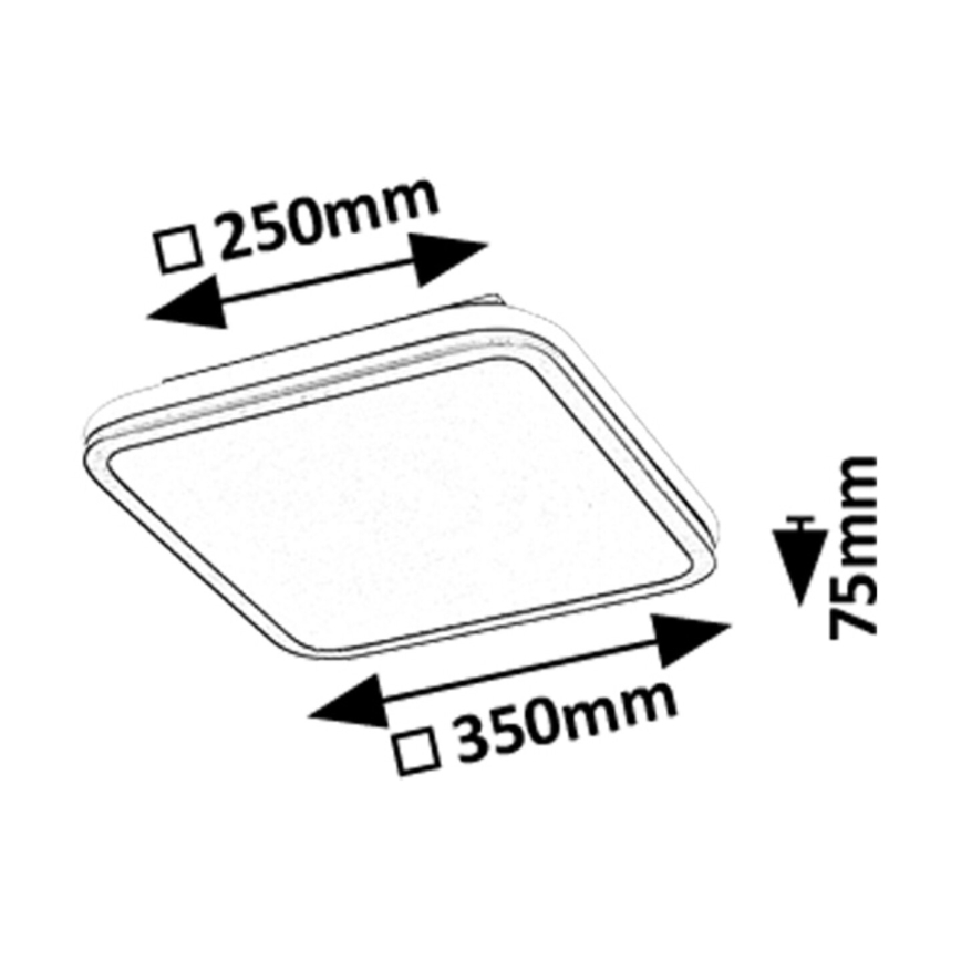 Rabalux - LED RGB dæmpbar loftlampe LED/43W/230V 3000-6500K + fjernbetjening 35x35 cm