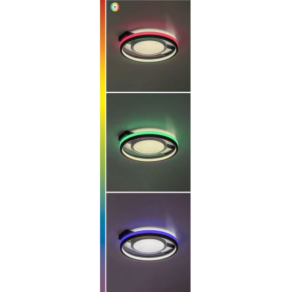 Rabalux - LED RGB dæmpbar loftlampe LED/40W/230V 3000-6500K + fjernbetjening Ø 43 cm