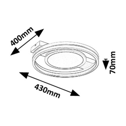 Rabalux - LED RGB dæmpbar loftlampe LED/40W/230V 3000-6500K + fjernbetjening Ø 43 cm