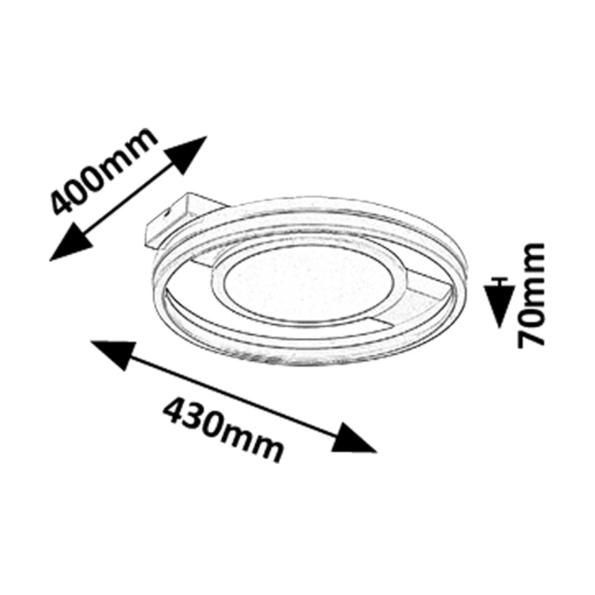 Rabalux - LED RGB dæmpbar loftlampe LED/40W/230V 3000-6500K + fjernbetjening Ø 43 cm
