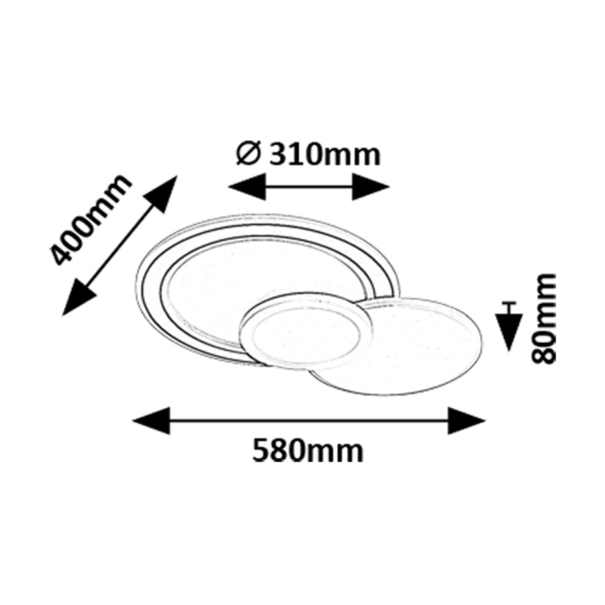 Rabalux - LED RGB dæmpbar loftlampe LED/40W/230V 3000-6500K + fjernbetjening Ø 31 cm