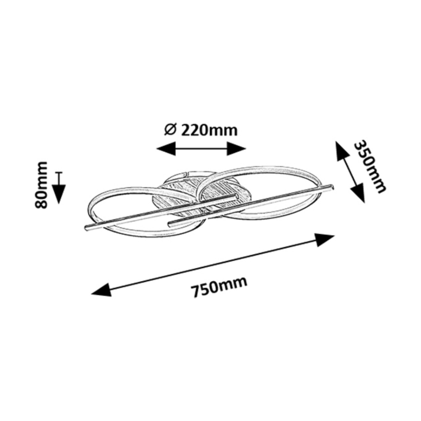 Rabalux - LED loftlampe LED/40W/230V 3000/4000/6500K
