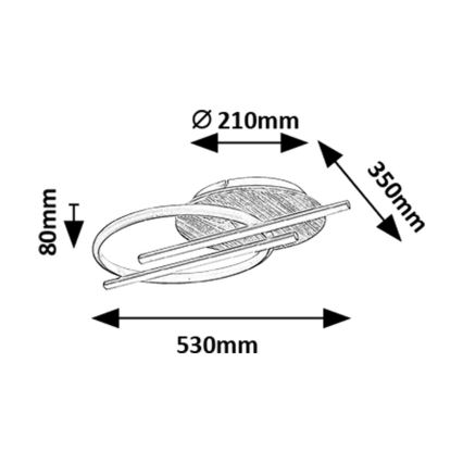 Rabalux - LED loftlampe LED/40W/230V 3000/4000/6500K