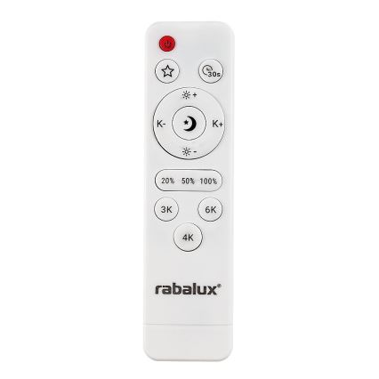 Rabalux - Dæmpbar LED-loftlampe LED/20W/230V 3000-6500K Ø 38,5 cm sort + fjernbetjening