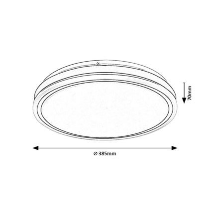 Rabalux - LED dæmpbar loftlampe LED/23W/230V 3000-6500K Ø 38,5 cm hvid + fjernbetjening