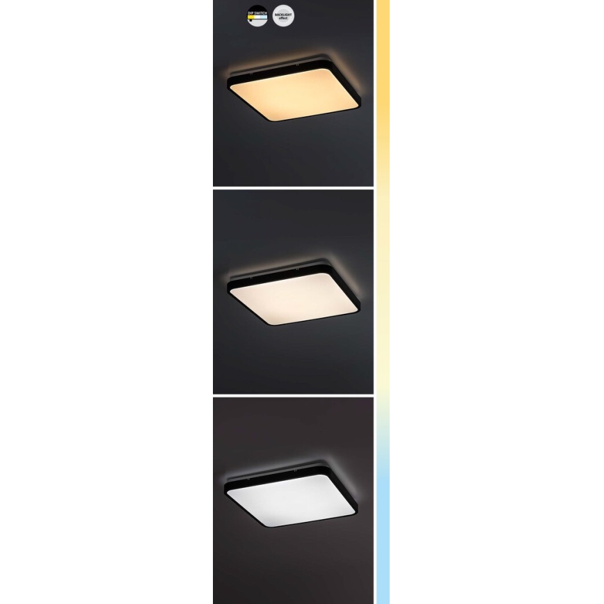 Rabalux - LED loftlampe til badeværelse LED/24W/230V 3000/4000/6000K IP44 29x29 cm hvid