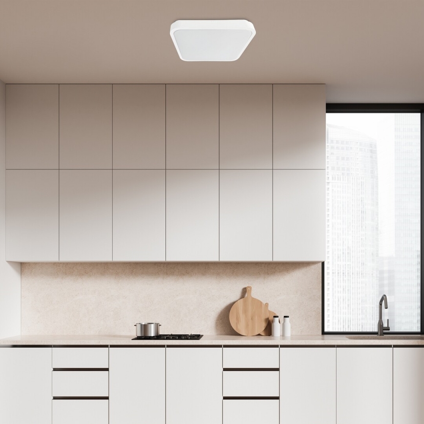 Rabalux - LED loftlampe til badeværelse dæmpbar LED/36W/230V 3000-6000K IP44 42x42 cm hvid + fjernbetjening