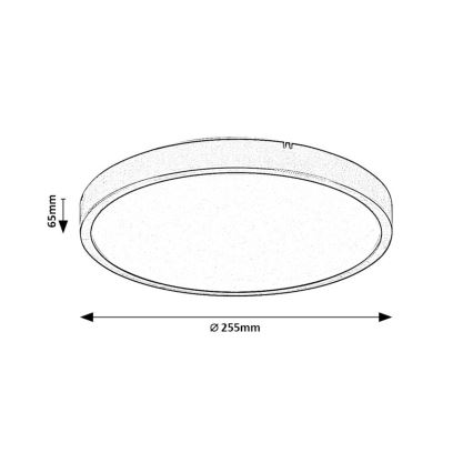 Rabalux - LED loftlampe til badeværelse LED/12W/230V 3000/4000/6000K IP44 diameter 25,5 cm hvid
