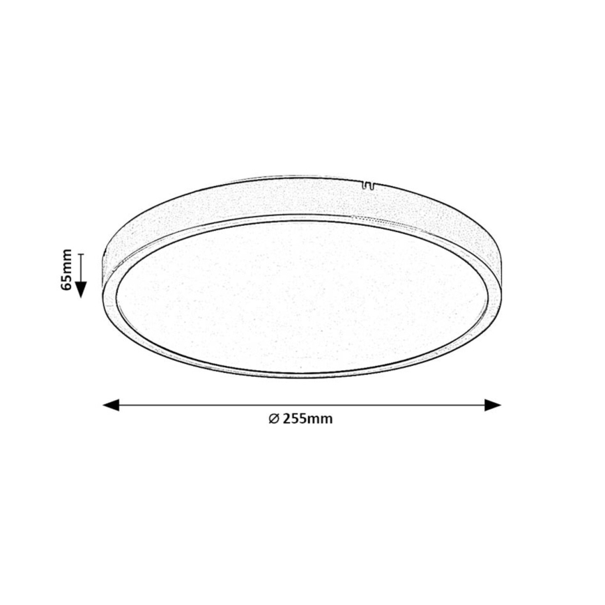 Rabalux - LED loftlampe til badeværelse LED/12W/230V 3000/4000/6000K IP44 diameter 25,5 cm hvid