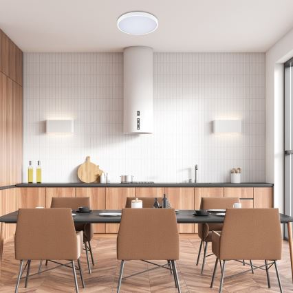 Rabalux - LED loftlampe til badeværelse dæmpbar LED/24W/230V 3000-6000K IP44 diameter 35,5 cm hvid + fjernbetjening