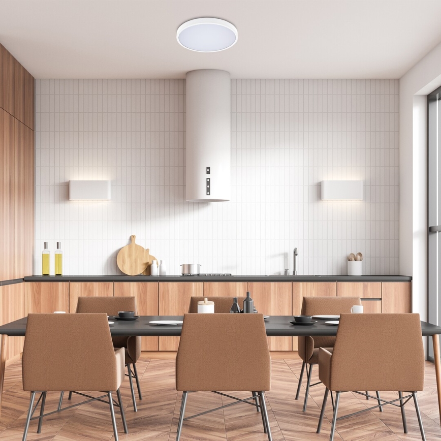 Rabalux - LED loftlampe til badeværelse dæmpbar LED/24W/230V 3000-6000K IP44 diameter 35,5 cm hvid + fjernbetjening