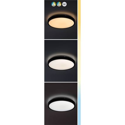 Rabalux - LED loftlampe til badeværelse dæmpbar LED/24W/230V 3000-6000K IP44 diameter 35,5 cm hvid + fjernbetjening