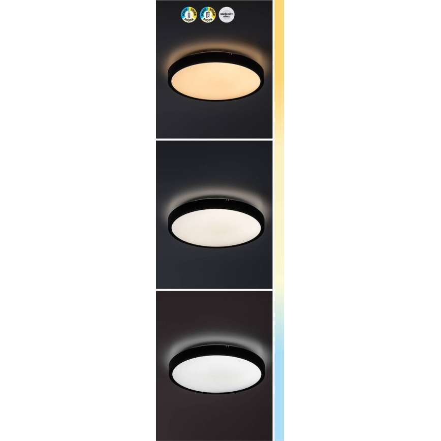 Rabalux - LED loftlampe til badeværelse dæmpbar LED/24W/230V 3000-6000K IP44 diameter 35,5 cm hvid + fjernbetjening