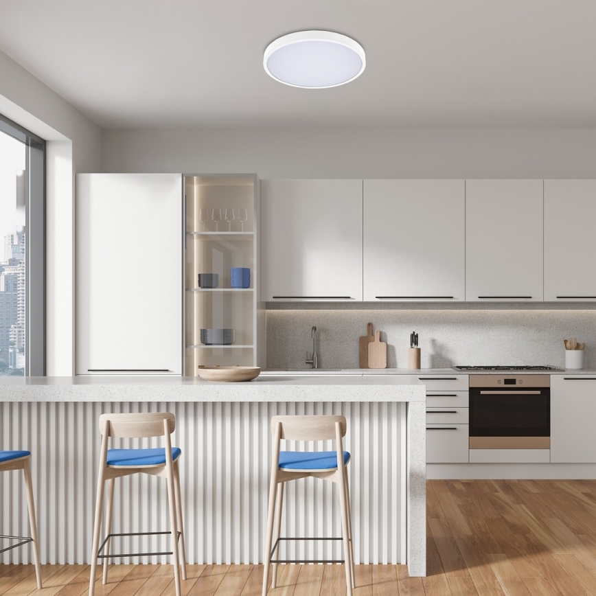Rabalux - LED loftlampe til badeværelse m. RGB-farver dæmpbar LED/36W/230V 3000-6000K Wi-Fi Tuya IP44 diameter 42 cm hvid + fjernbetjening