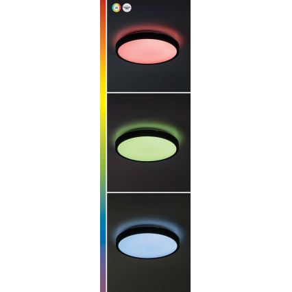 Rabalux - LED loftlampe til badeværelse m. RGB-farver dæmpbar LED/36W/230V 3000-6000K Wi-Fi Tuya IP44 diameter 42 cm hvid + fjernbetjening