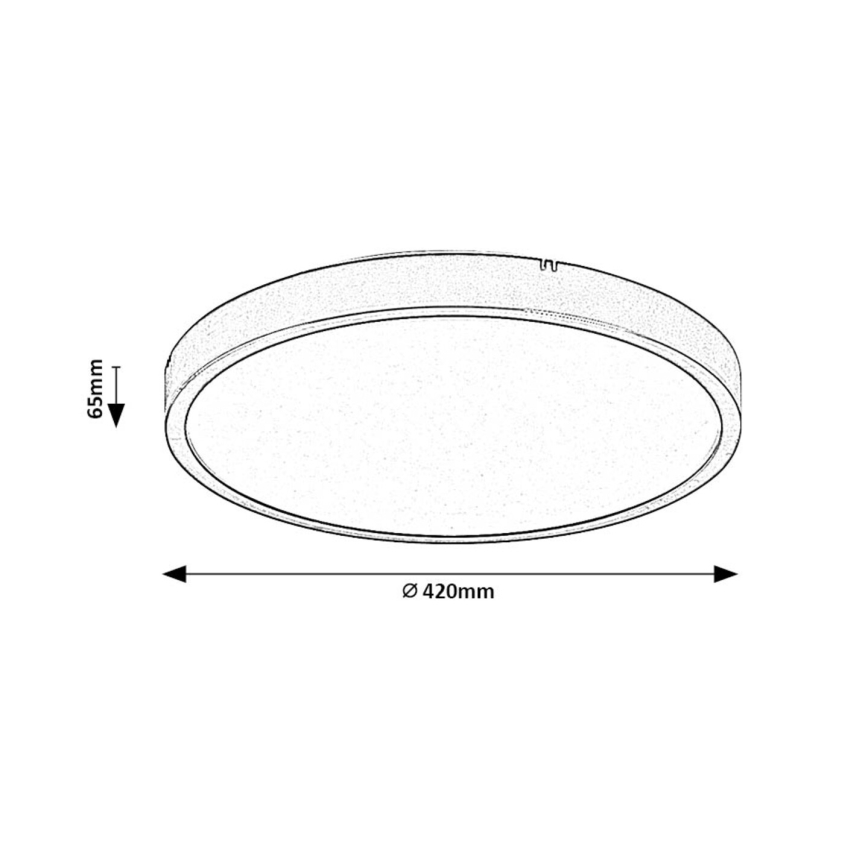 Rabalux - LED loftlampe til badeværelse m. RGB-farver dæmpbar LED/36W/230V 3000-6000K Wi-Fi Tuya IP44 diameter 42 cm hvid + fjernbetjening