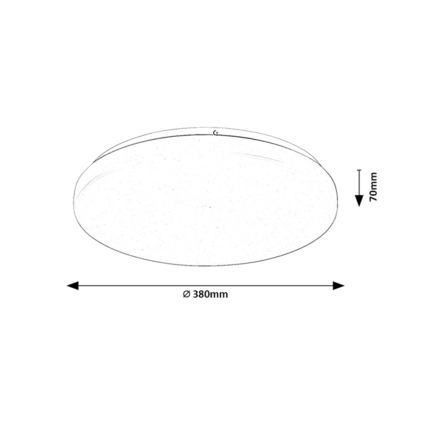 Rabalux - dæmpbar LED-loftlampe LED/34W/230V 3000-6500K Ø 38 cm + fjernbetjening