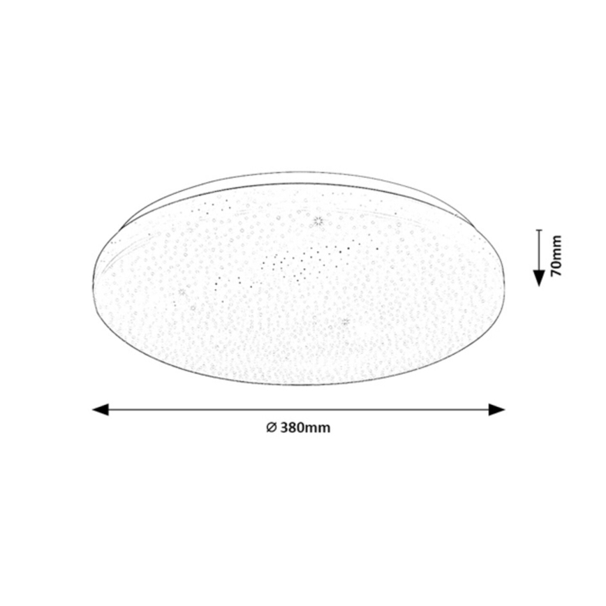 Rabalux - Dæmpbar LED-loftlampe 34W/230V 3000–6500K Ø 38 cm + fjernbetjening