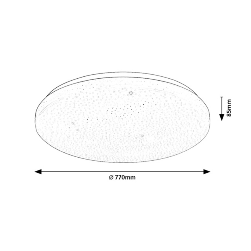 Rabalux - Dæmpbar LED-loftlampe LED/80W/230V 3000-6500K Ø 77 cm + fjernbetjening