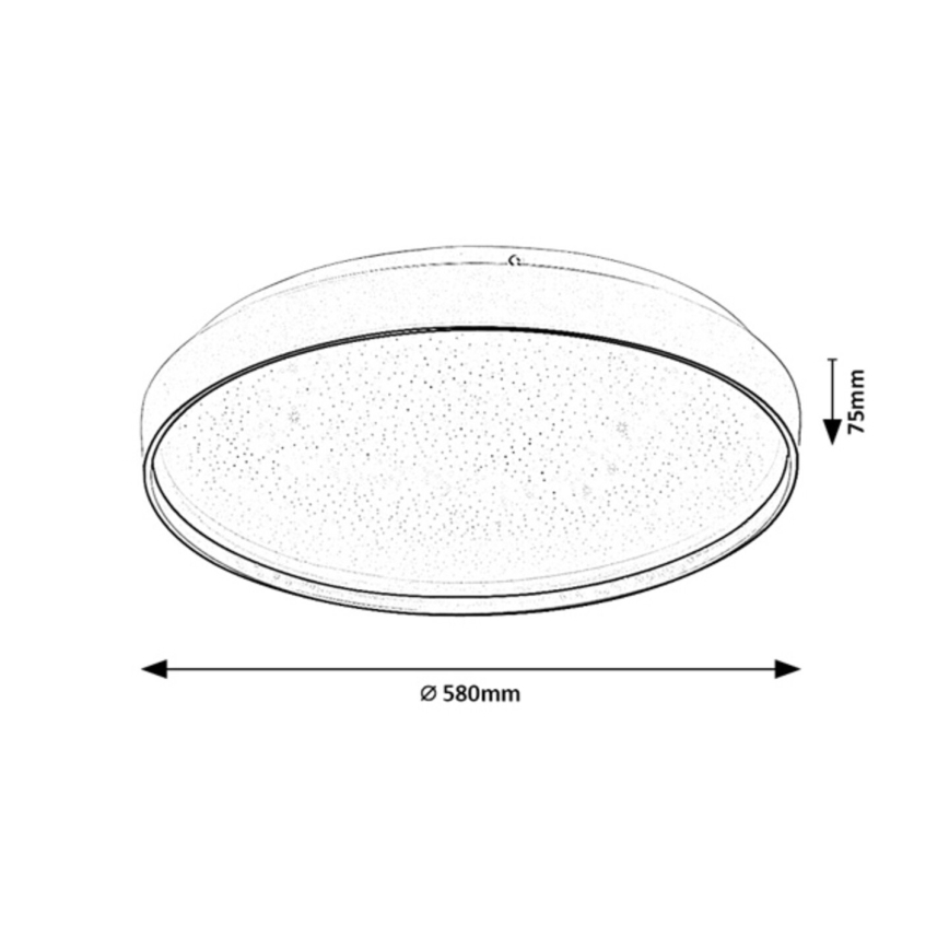 Rabalux - LED dæmpbar loftlampe LED/60W/230V 3000-6500K Ø 58 cm + fjernbetjening