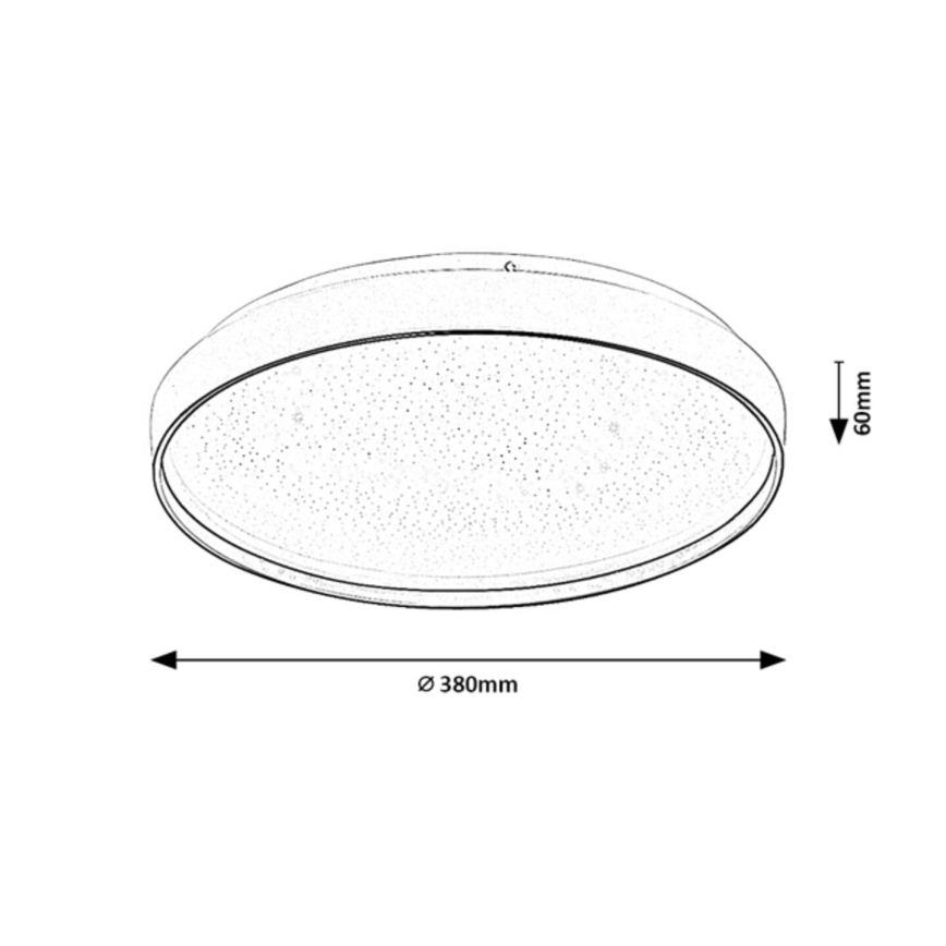 Rabalux - Dæmpbar LED-loftlampe LED/34W/230V 3000-6500K Ø 38 cm + fjernbetjening