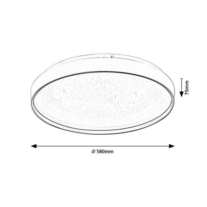 Rabalux - Dæmpbar LED-loftlampe LED/60W/230V 3000-6500K Ø 58 cm + fjernbetjening