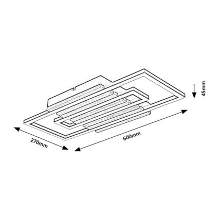 Rabalux - LED-loftlampe LED/28W/230V 3000/4500/6000K