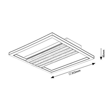 Rabalux - LED loftlampe LED/26W/230V 3000/4500/6000K