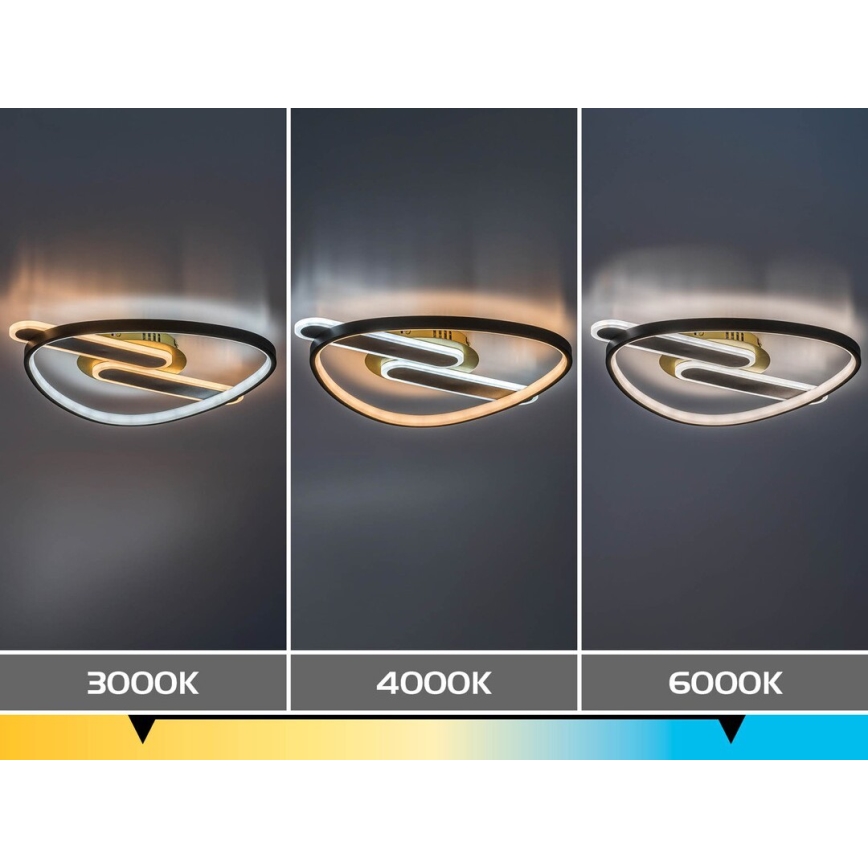 Rabalux - Dæmpbar LED-loftlampe LED/60W/230V 3000-6000K 53x45 cm + fjernbetjening