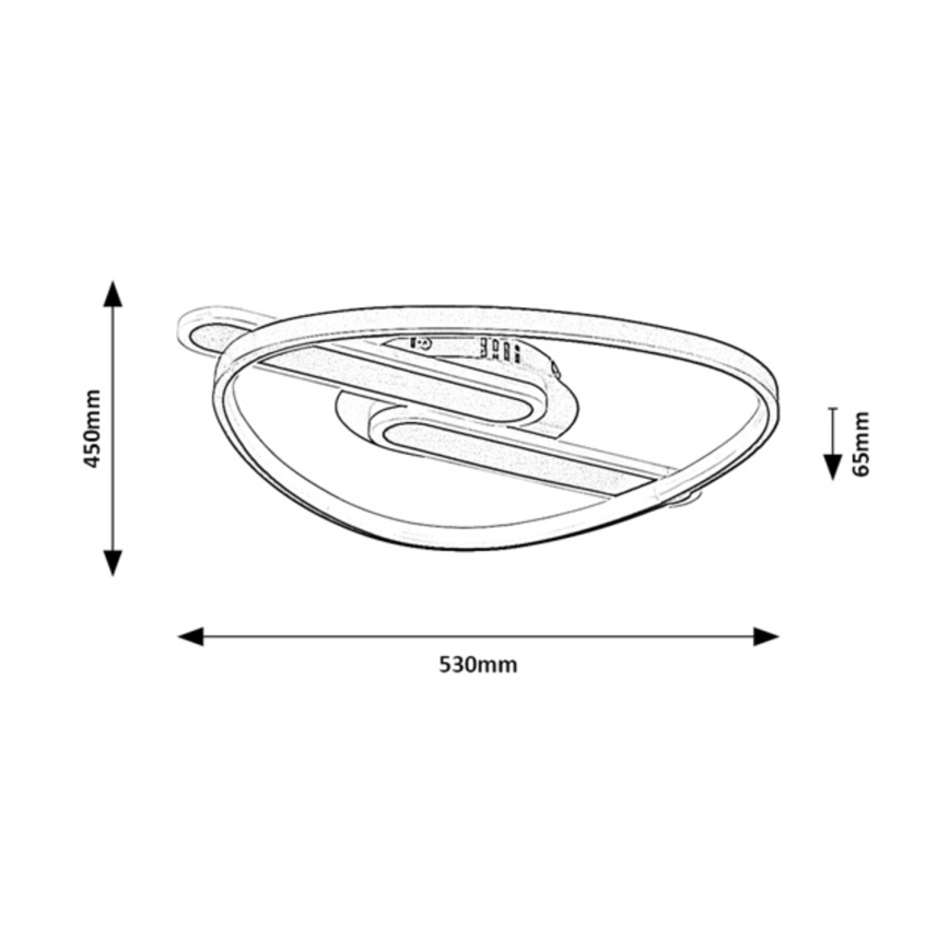 Rabalux - Dæmpbar LED-loftlampe LED/60W/230V 3000-6000K 53x45 cm + fjernbetjening