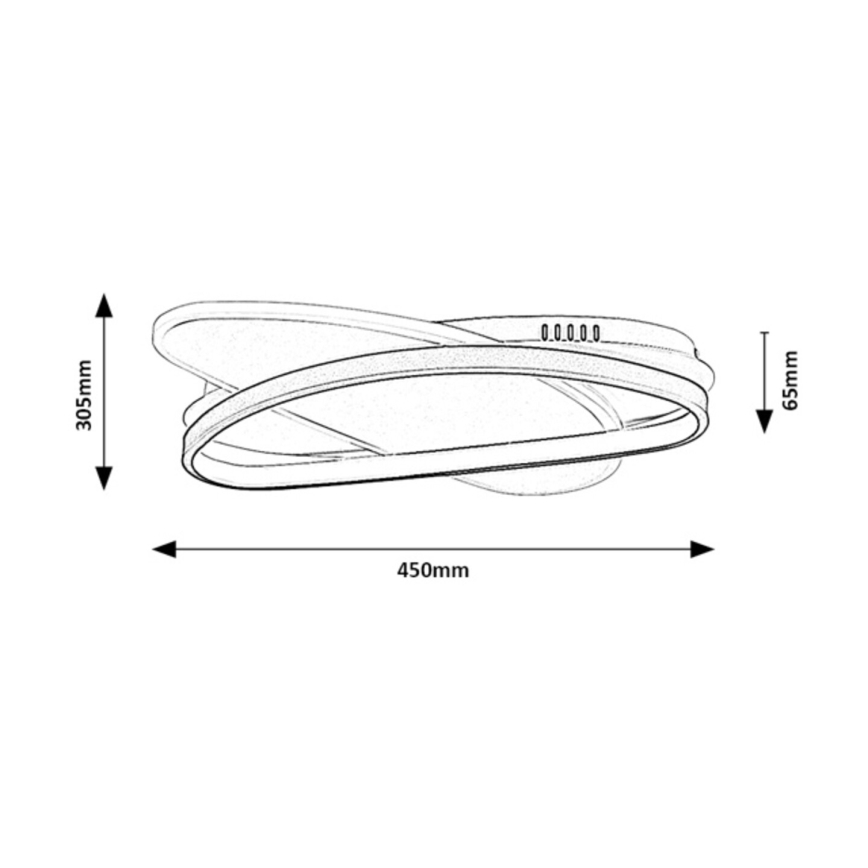 Rabalux - LED dæmpbar loftlampe LED/57W/230V 3000-6000K 45x30,5 cm + fjernbetjening